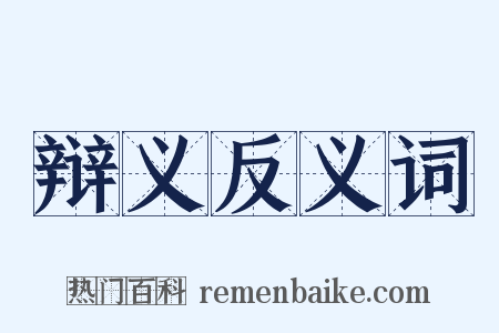 辩义反义词是什么意思的图片